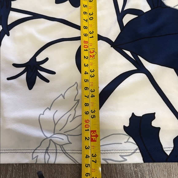 Ralph Lauren Navy and White Floral Midi Dress - Picture 8 of 8